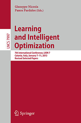 Couverture cartonnée Learning and Intelligent Optimization de 