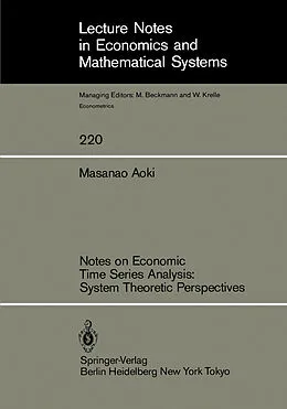 E-Book (pdf) Notes on Economic Time Series Analysis: System Theoretic Perspectives von Masanao Aoki