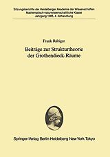 E-Book (pdf) Beiträge zur Strukturtheorie der Grothendieck-Räume von Frank Räbiger
