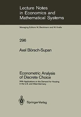 E-Book (pdf) Econometric Analysis of Discrete Choice von Axel Börsch-Supan