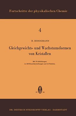 E-Book (pdf) Gleichgewichts- und Wachstumsformen von Kristallen von B. Honigmann