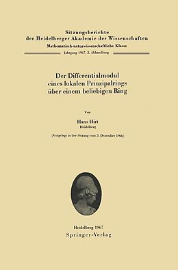 E-Book (pdf) Der Differentialmodul eines lokalen Prinzipalrings über einem beliebigen Ring von H. Hirt