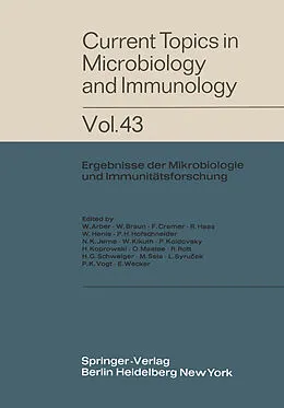 E-Book (pdf) Current Topics in Microbiology and Immunology von W. Arber, H. Koprowski, O. Maaløe