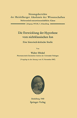E-Book (pdf) Die Entwicklung der Hypothese vom nichtklassischen Ion von W. Hückel