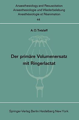 E-Book (pdf) Der primäre Volumenersatz mit Ringerlactat von A. O. Tetzlaff