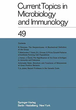 E-Book (pdf) Current Topics in Microbiology and Immunology / Ergebnisse der Mikrobiologie und Immunitätsforschung von W. Arber, O. Maaløe, R. Rott