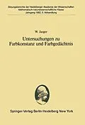 E-Book (pdf) Untersuchungen zu Farbkonstanz und Farbgedächtnis von W. Jaeger