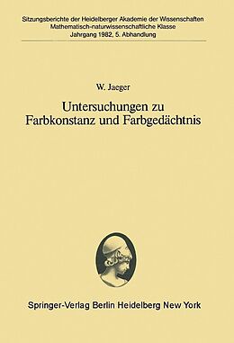 E-Book (pdf) Untersuchungen zu Farbkonstanz und Farbgedächtnis von W. Jaeger