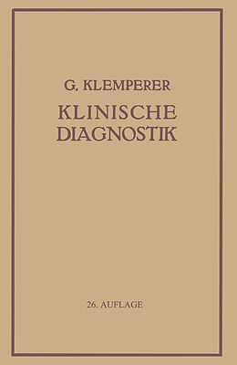 Kartonierter Einband Grundriss Der Klinischen Diagnostik von Georg Klemperer