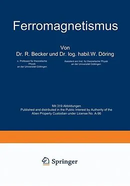 E-Book (pdf) Ferromagnetismus von R. Becker, W. Döring