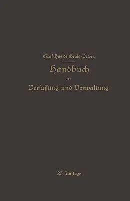 E-Book (pdf) Handbuch der Verfassung und Verwaltung in Preußen und dem Deutschen Reiche von Hue de Grais