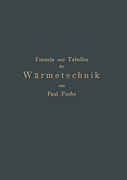 E-Book (pdf) Formeln und Tabellen der Wärmetechnik von Paul Fuchs