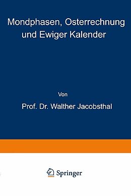 E-Book (pdf) Mondphasen, Osterrechnung und Ewiger Kalender von Walther Jacobsthal