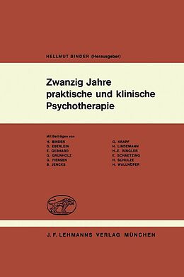 E-Book (pdf) Zwanzig Jahre praktische und klinische Psychotherapie von 