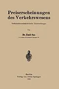 E-Book (pdf) Preiserscheinungen des Verkehrswesens von Emil Sax