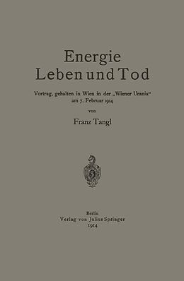 E-Book (pdf) Energie Leben und Tod von Franz Tangl
