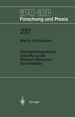 E-Book (pdf) Händigkeitsgerechte Gestaltung der Mensch-Maschine-Schnittstelle von Martin Schmauder