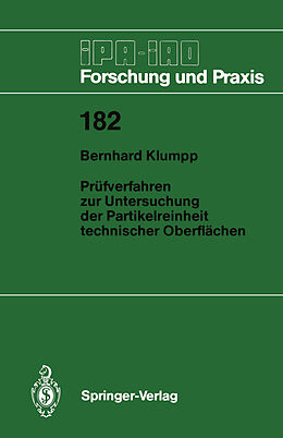 E-Book (pdf) Prüfverfahren zur Untersuchung der Partikelreinheit technischer Oberflächen von Bernhard Klumpp