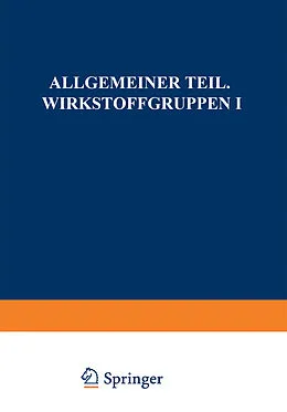 E-Book (pdf) Allgemeiner Teil. Wirkstoffgruppen I von P. H. List, L. Hörhammer