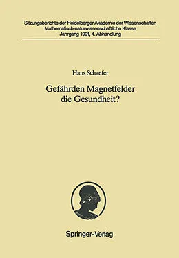 E-Book (pdf) Gefährden Magnetfelder die Gesundheit? von Hans Schaefer