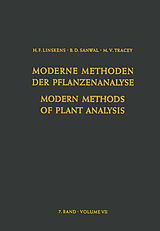E-Book (pdf) Modern Methods of Plant Analysis / Moderne Methoden der Pflanzenanalyse von 