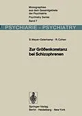 E-Book (pdf) Zur Größenkonstanz bei Schizophrenen von Susanne Meyer-Osterkamp, Rudolf Cohen