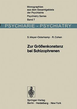 E-Book (pdf) Zur Größenkonstanz bei Schizophrenen von Susanne Meyer-Osterkamp, Rudolf Cohen