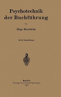 E-Book (pdf) Psychotechnik der Buchführung von Hugo Meyerheim