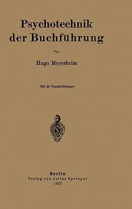 E-Book (pdf) Psychotechnik der Buchführung von Hugo Meyerheim