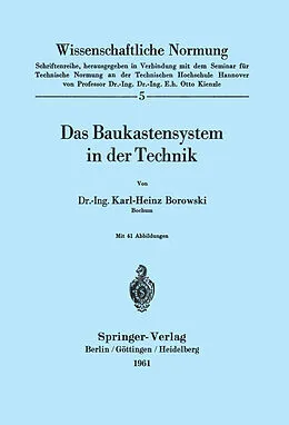 E-Book (pdf) Das Baukastensystem in der Technik von K. H. Borowski