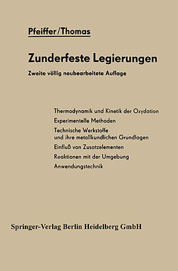 Kartonierter Einband Zunderfeste Legierungen von Harald Pfeiffer, Hans Thomas