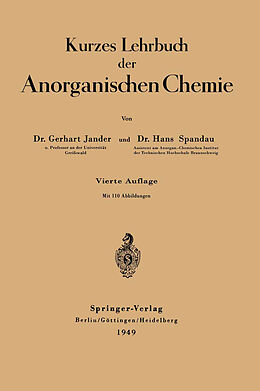 Kartonierter Einband Kurzes Lehrbuch der Anorganischen Chemie von Gerhart Jander, Hans Spandau