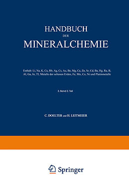 Kartonierter Einband Handbuch der Mineralchemie von 