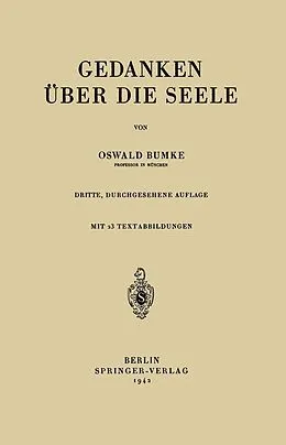 E-Book (pdf) Gedanken über die Seele von Oswald Bumke