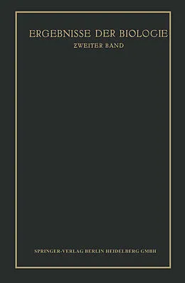 E-Book (pdf) Ergebnisse der Biologie von K. V. Frisch, R. Goldschmidt, W. Ruhland