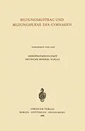 E-Book (pdf) Bildungsauftrag und Bildungspläne der Gymnasien von Heinrich Hörlein