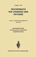 E-Book (pdf) Makroskopische physikalisch-chemische Eigenschaften von Jean d'Ans, Ellen Lax