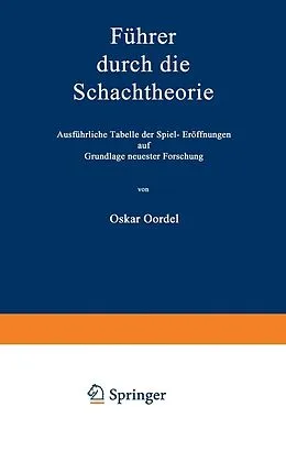 E-Book (pdf) Führer durch die Schachtheorie von Oskar Cordel