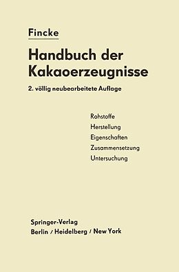 E-Book (pdf) Handbuch der Kakaoerzeugnisse von Heinrich Fincke