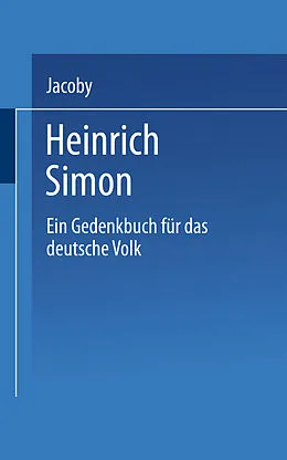 E-Book (pdf) Heinrich Simon von Johann Jacoby