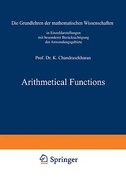 E-Book (pdf) Arithmetical Functions von Komaravolu Chandrasekharan