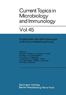 E-Book (pdf) Current Topics in Microbiology and Immunology von W. Arber, O. Maaløe, R. Rott