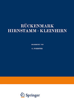 Kartonierter Einband Rückenmark Hirnstamm · Kleinhirn von O. Foerster, O. Gagel, St. Környey