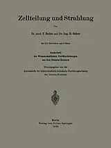 Kartonierter Einband Zellteilung und Strahlung von T. Reiter, D. Gábor