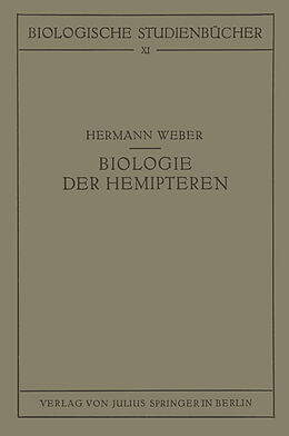 Kartonierter Einband Biologie der Hemipteren von Hermann Weber