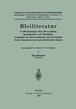 E-Book (pdf) Bleiliteratur von Else Blänsdorf