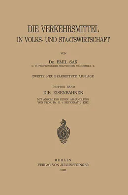 E-Book (pdf) Die Eisenbahnen von Emil Sax