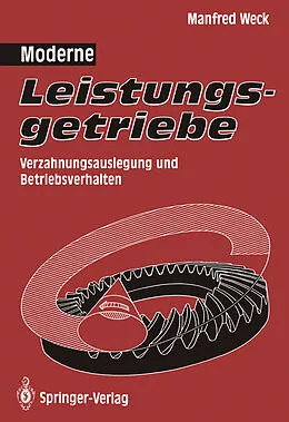 E-Book (pdf) Moderne Leistungsgetriebe von Manfred Weck