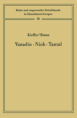Kartonierter Einband Vanadin Niob · Tantal von Richard Kieffer, Horst Braun
