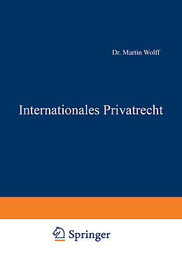 Kartonierter Einband Internationales Privatrecht von Martin Wolff